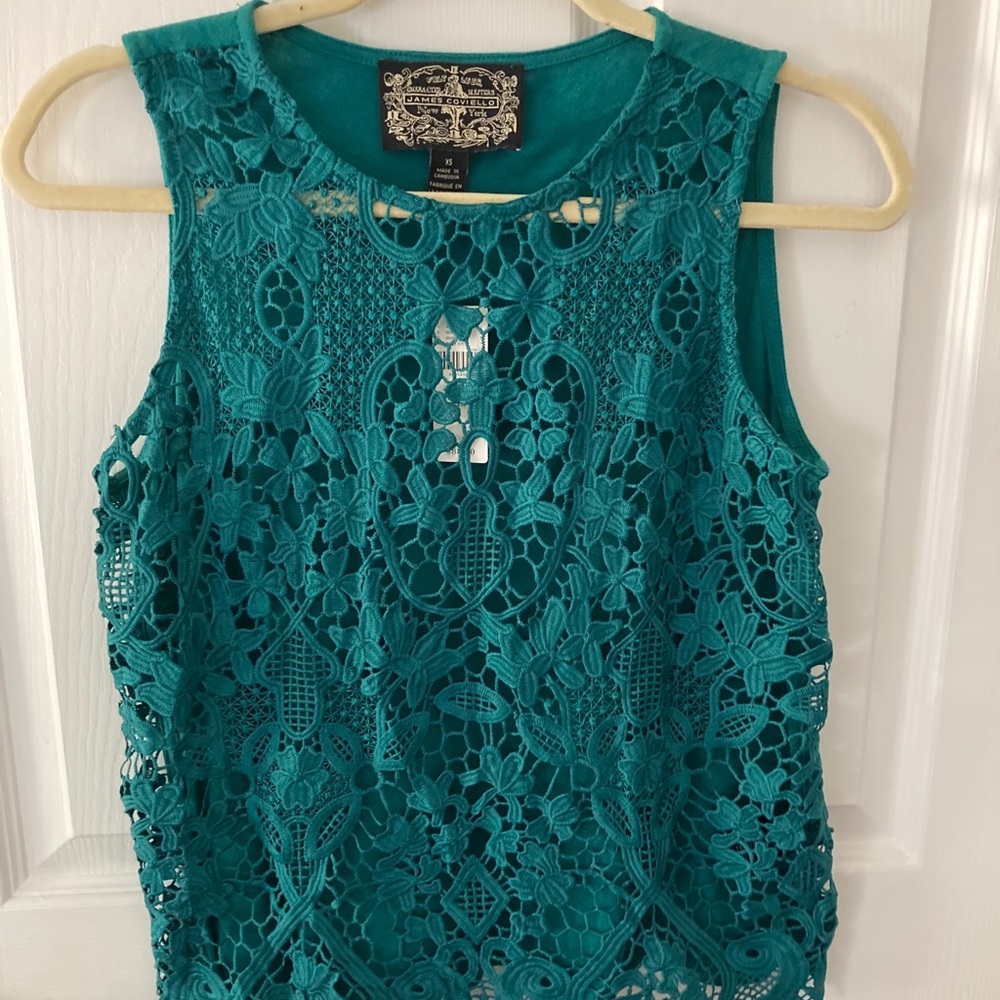 Anthropologie James Coviello NWT Lace Tank, XS
